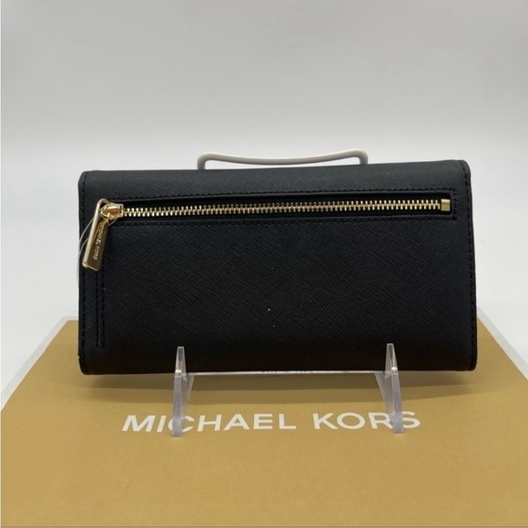 Michael Kors Large Trifold Wallet Black Leather Rich
Black/Gold - Picture 5 of 8
